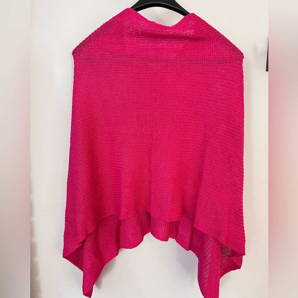 Chico's Fuchsia Poncho Sweater - Picture 4 of 4